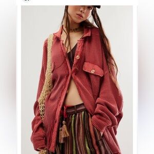 NWT Free People One Scout Jacket Red Size XL